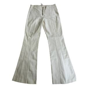 Cinq a Sept Women's White Carolina Button-Up Flare Jeans - Size 4 - NWT